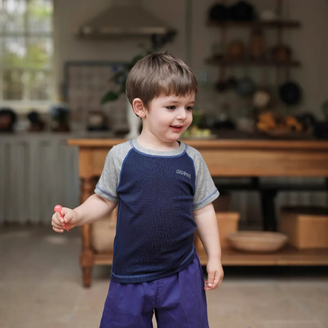 RomperDew Summer Children's T-shirt Boys and Girls Short-sleeved Thin Section Quick Dry Clothes Sports Tops Children's Clothing