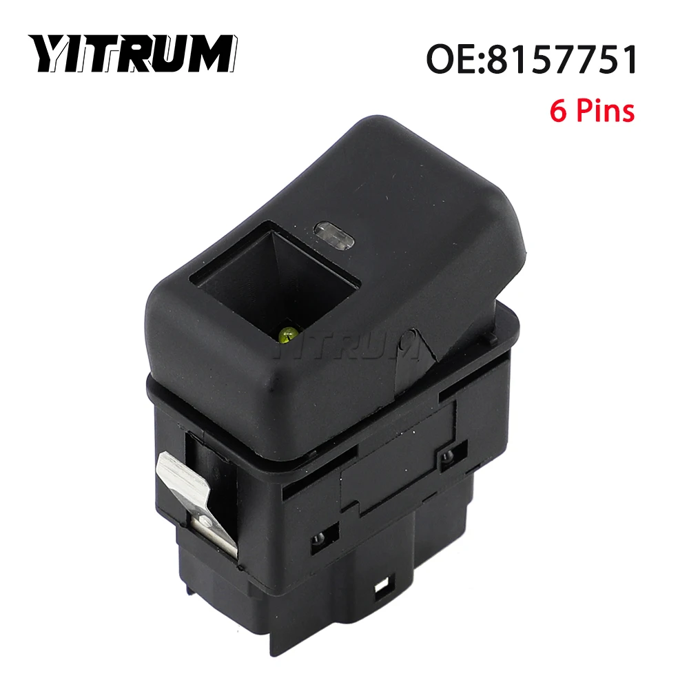 

YITRUM 8157751 8157756 1624111 20569981 Headlight Switch For VOLVO FH/FM/FMX/NH 6Pins 12V