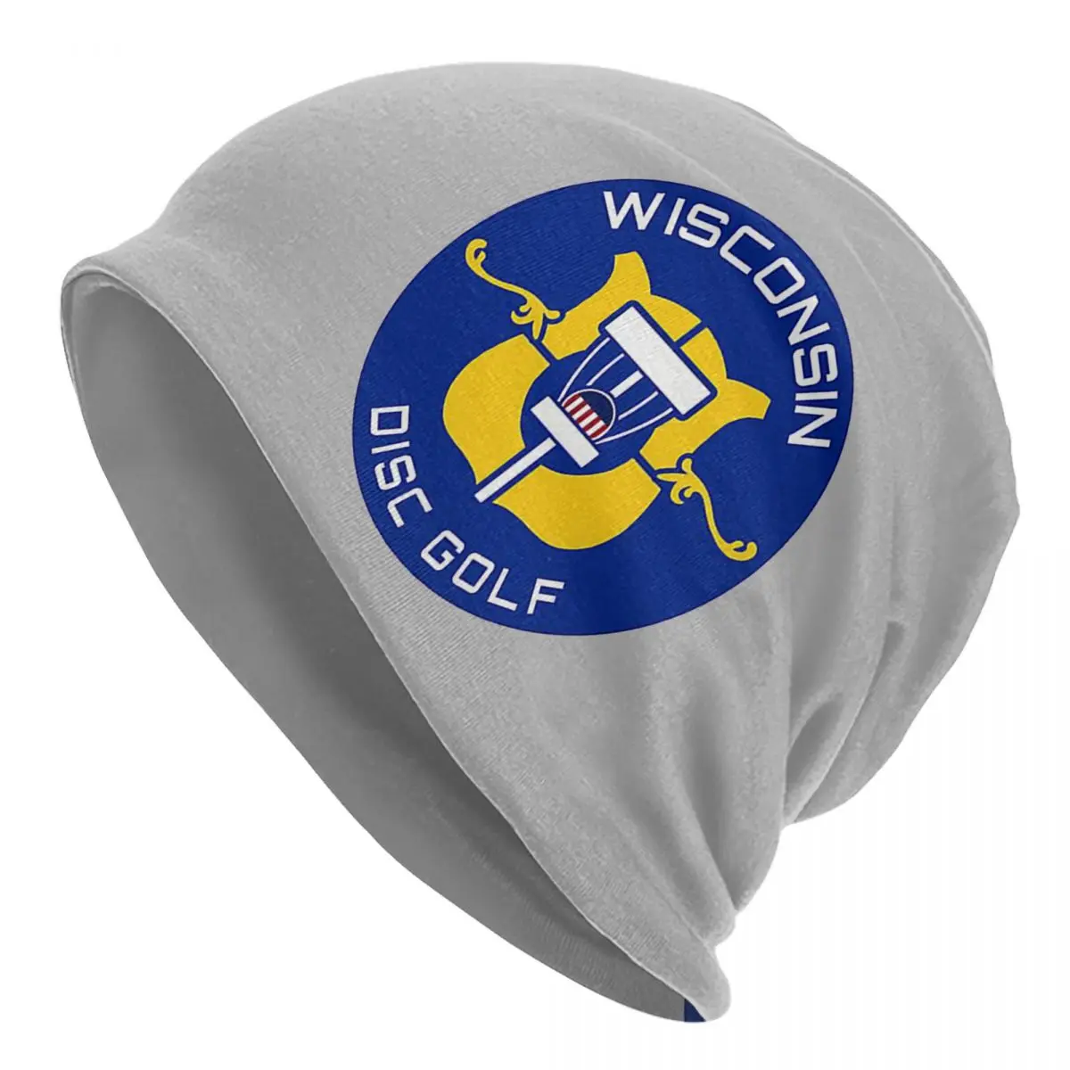 Wisconsin Disc Golf Warm Knitted Cap Hip Hop Bonnet Hat Autumn Winter Outdoor Beanies Hats for Men Women Adult