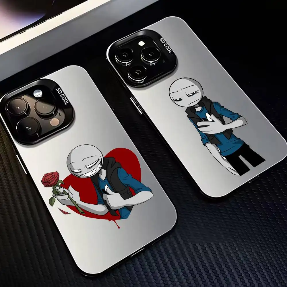 

P-Peter Y-Your B-Boyfriend Phone Case For iPhone17,16,15,14,13,12,11 Plus,Pro Max Black Candy Silver Plated Cover