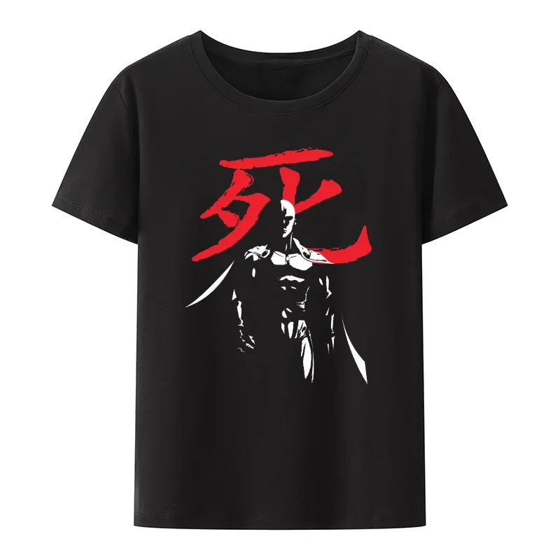 One Punch Man Saitama Ok OPM Soka Japanese Manga Sign Posture Fist T-shirt Men's  Printed Tops Hipster Tees Casual Streetwear