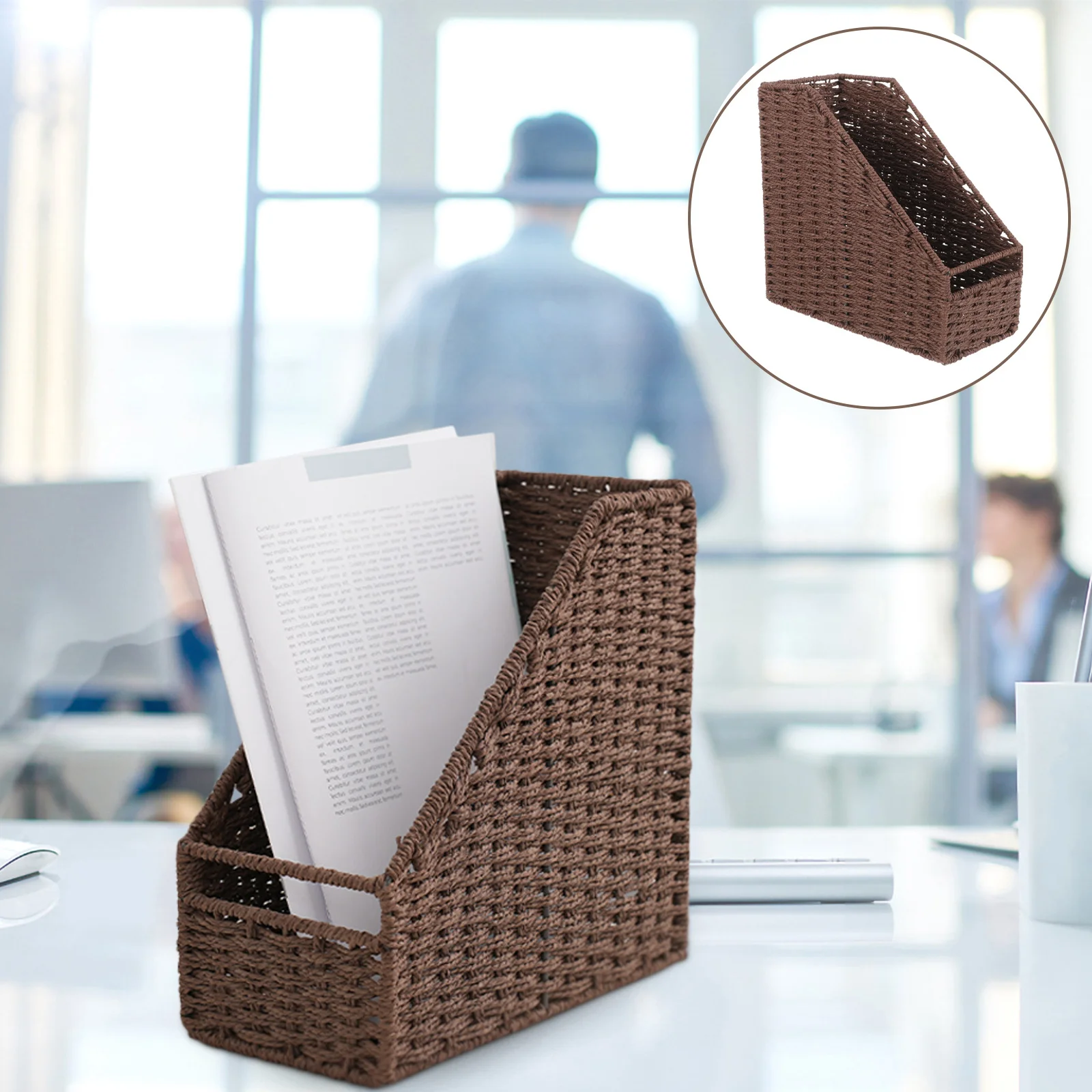 

Creative Desktop Box File Organizing Bookshelf Office Folder Cardboard Magazine Paper Holder Strong Load-Bearing Simple Design