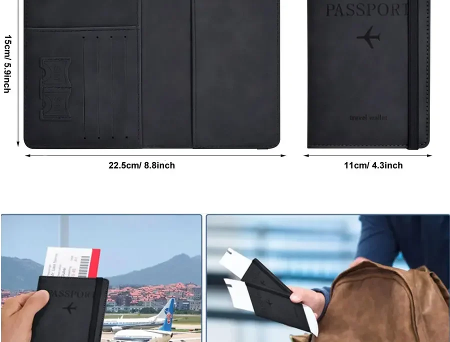 Reisepasshülle mit individuellem Namenslogo, Essentials-Passhülle für Reisezubehör, Reisepasshülle für Damen/Herren, Reisepasshüllen – Detail 10