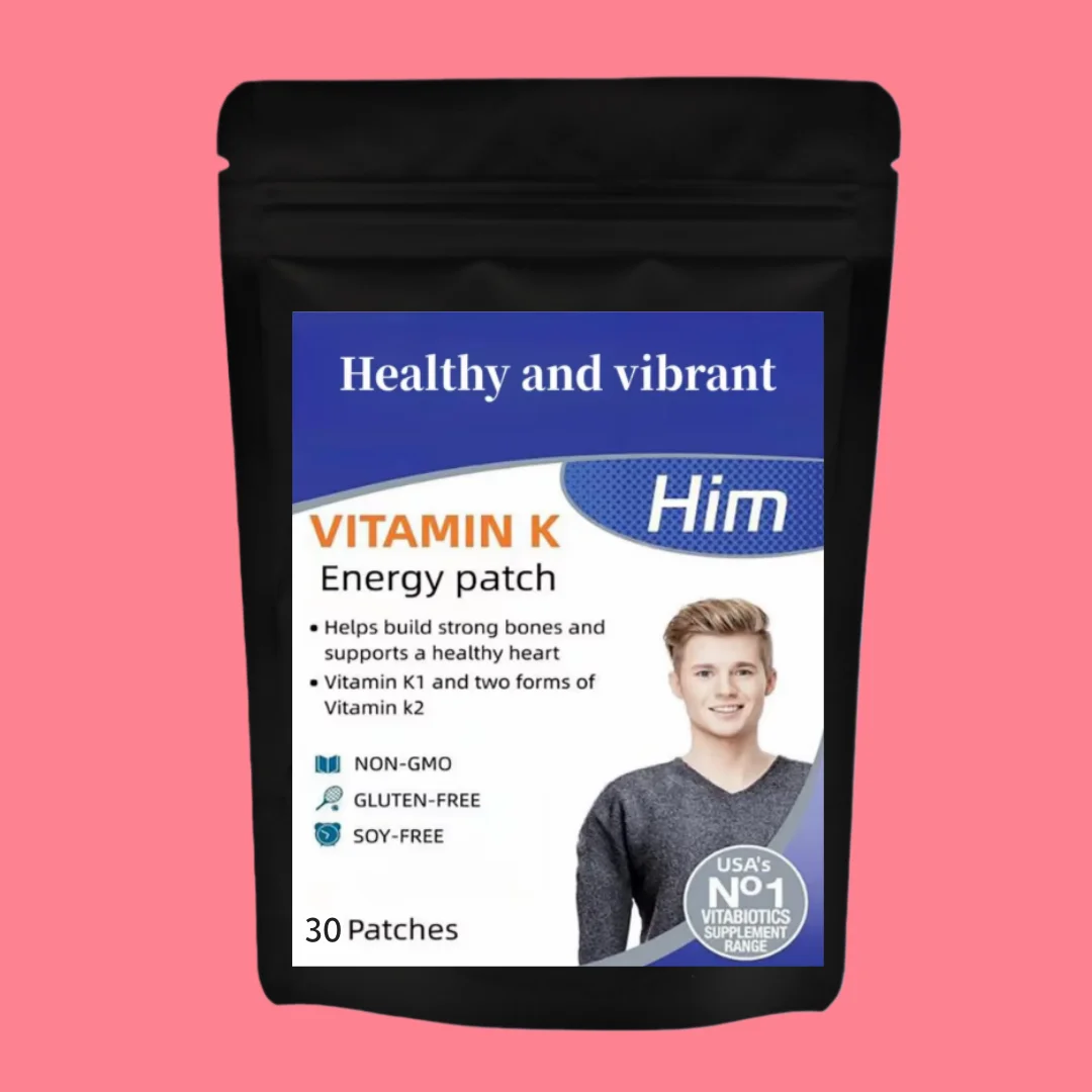 

Vitamin K & Additional Vitamins Patches - Triple Strength (USA-Made, 8-Week Supply)