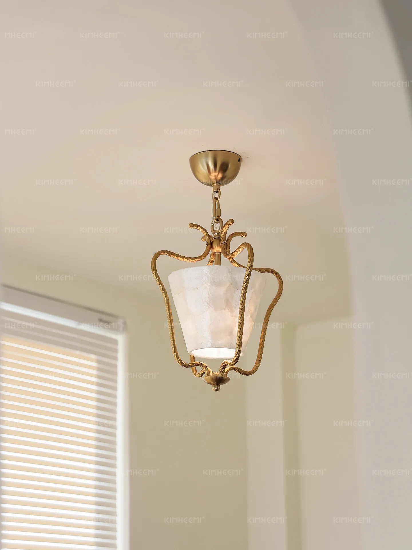 Natural shell era balcony entry aisle corridor restaurant ceiling light