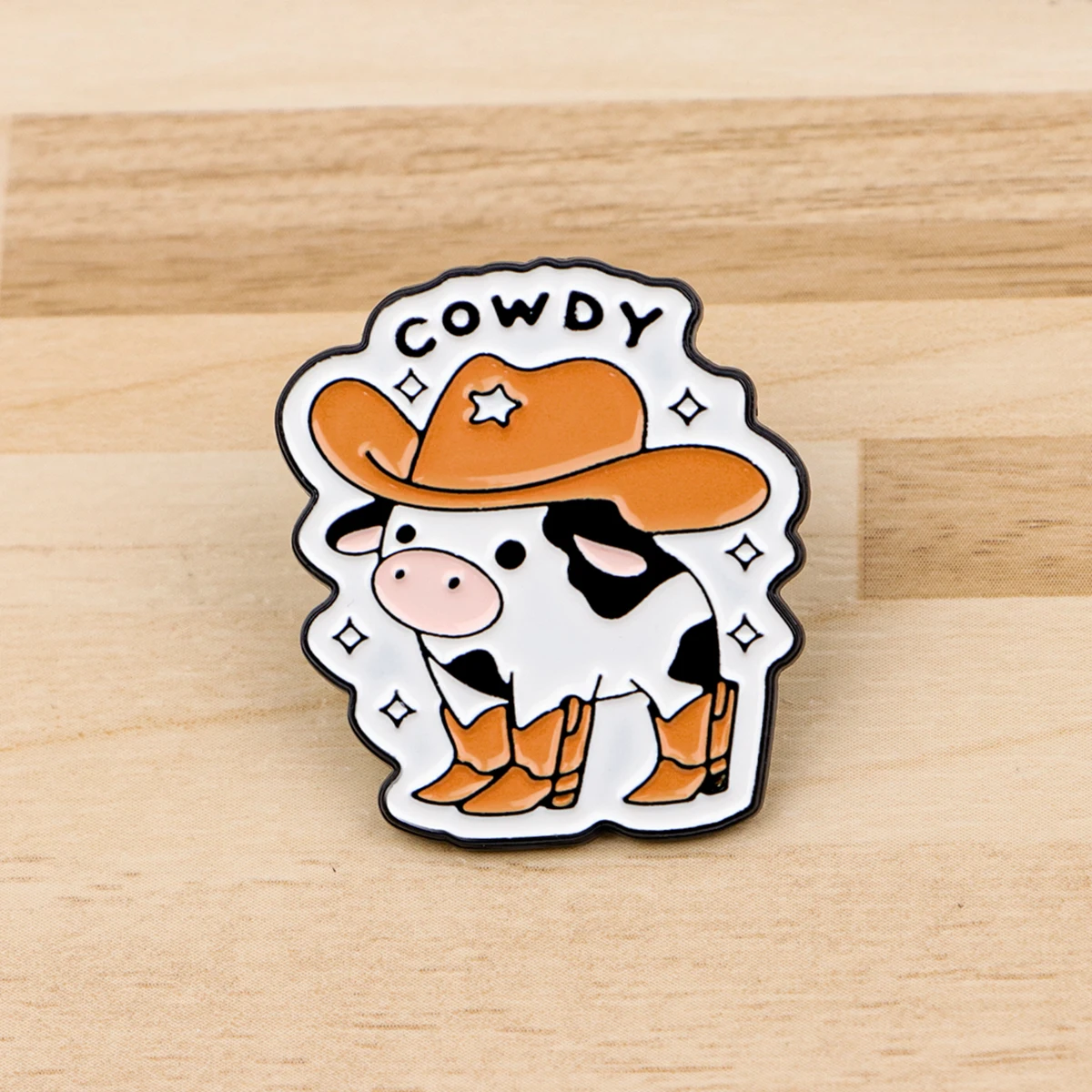 Funny Cowdy Enamel Pin Cartoon Cow Badges on Backpack Women's Brooches Hat Lapel Pins Cosplay Accessories Toys Gifts