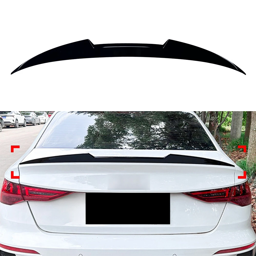 Rear Trunk Roof Lid Spoiler Wing Tail Tailgate Splitter Lip Spoilers For Audi A3 S3 RS3 8Y Sedan 2021 2022 2023 2024