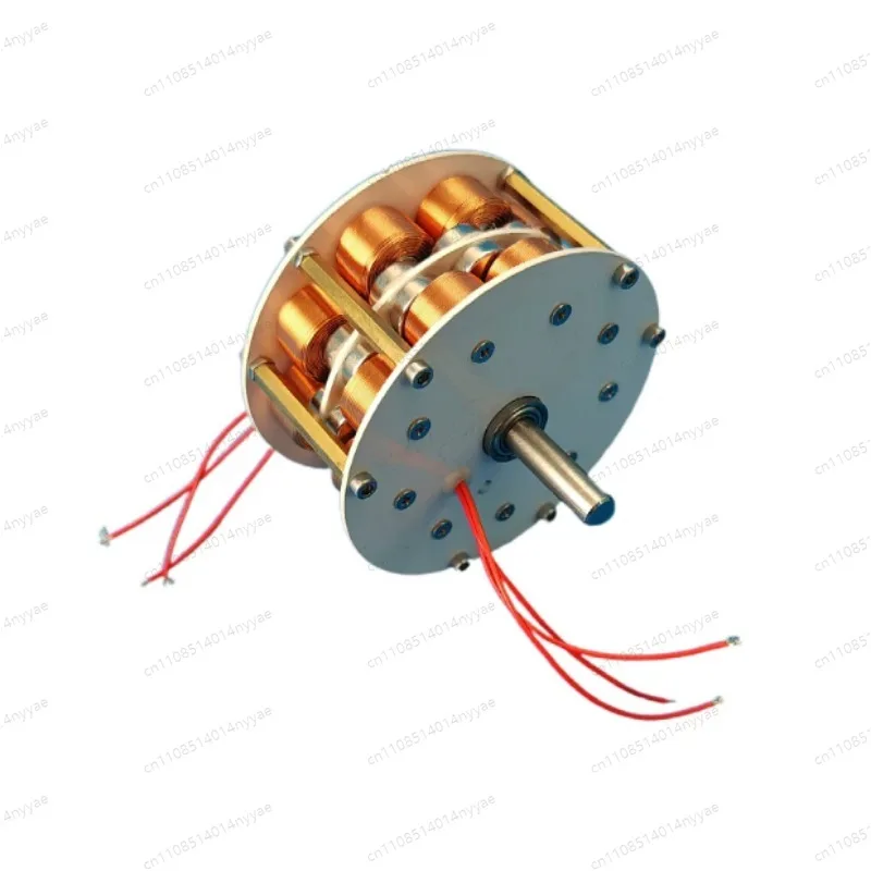 Micro Double-Layer Disc Cored Generator, Ultra-Low Speed High-Efficiency Multi-Pole 3-Phase AC PM Brushless Generator