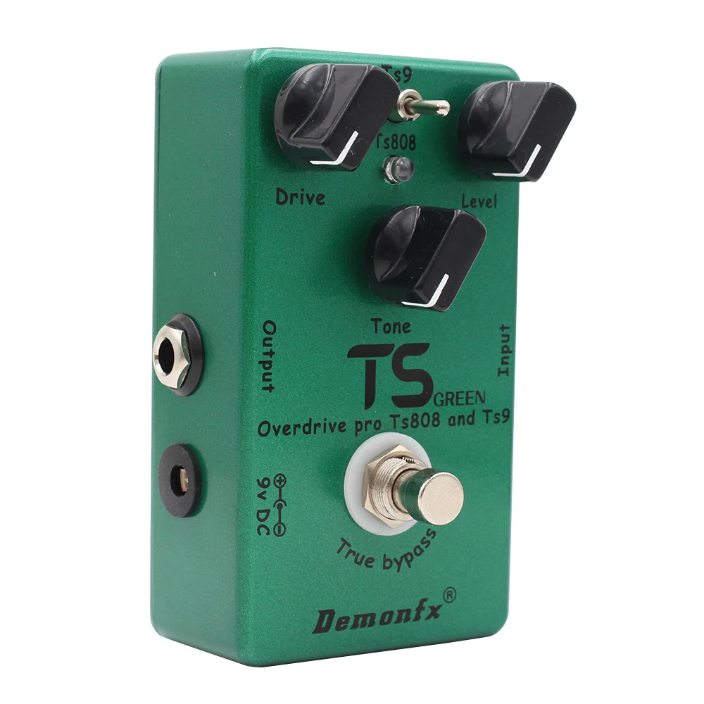 Demonfx-Pedal de efecto de guitarra verde TS, combinación TS9 y TS808, potenciador Overdrive con True Bypass, Nueva Versión