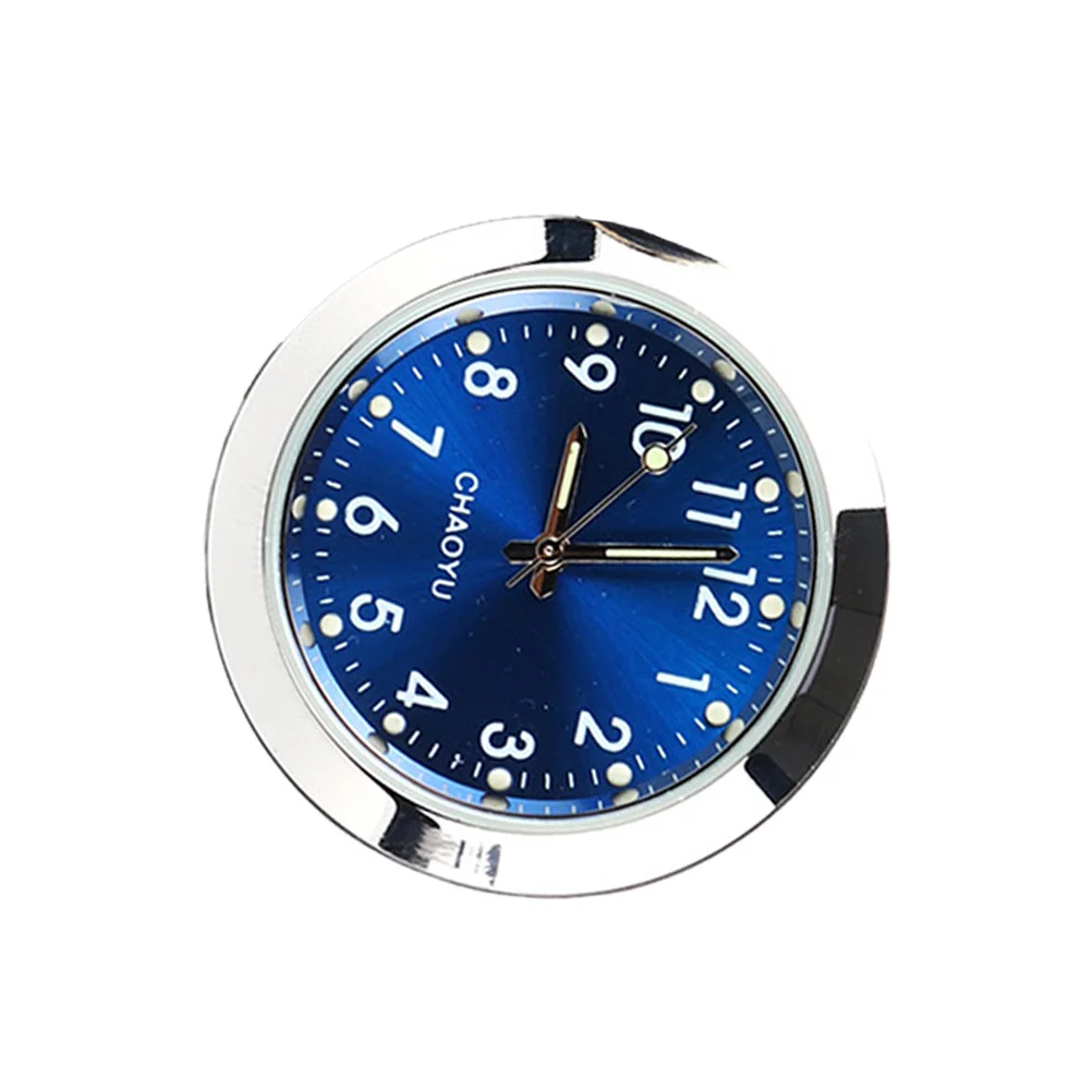 

Car Air Outlet Perfume Clock Luminous Ornament Blue Auto Thermometer Aromatherapy Odor Decoration Small Delicate Self-Adhesive