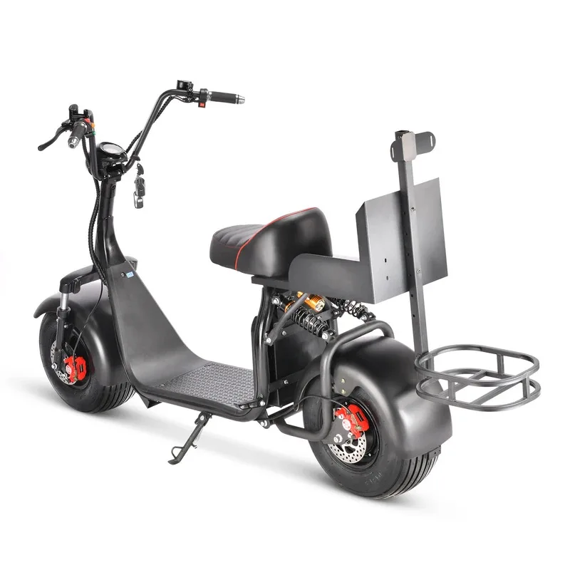 

ZAIQU EU/US warehouse 2000W Electrical Moto Fat Tire Electric Motor Bike Scooter Citycoco with Bag Holder rack c