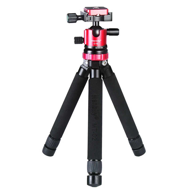 

Manbily MT-02 Portable Aluminum Alloy Desktop Tripod for Canon Nikon Sony DSLR Camera 2-Section Extendable Mini Tabletop Tripod