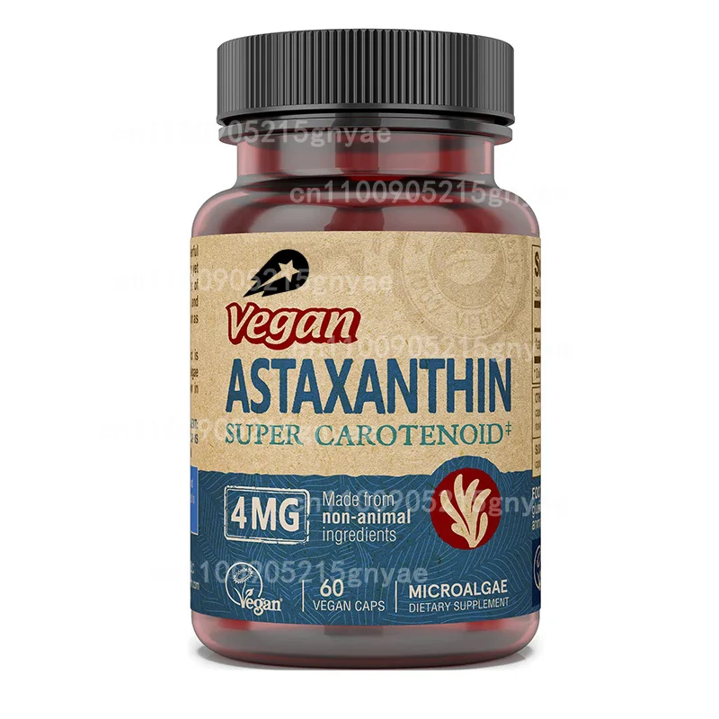 

Астаксантин 10 мг в мягких капсулах - Поддерживает здоровье клеток, без ГМО и молочных продуктов - 60 капсул