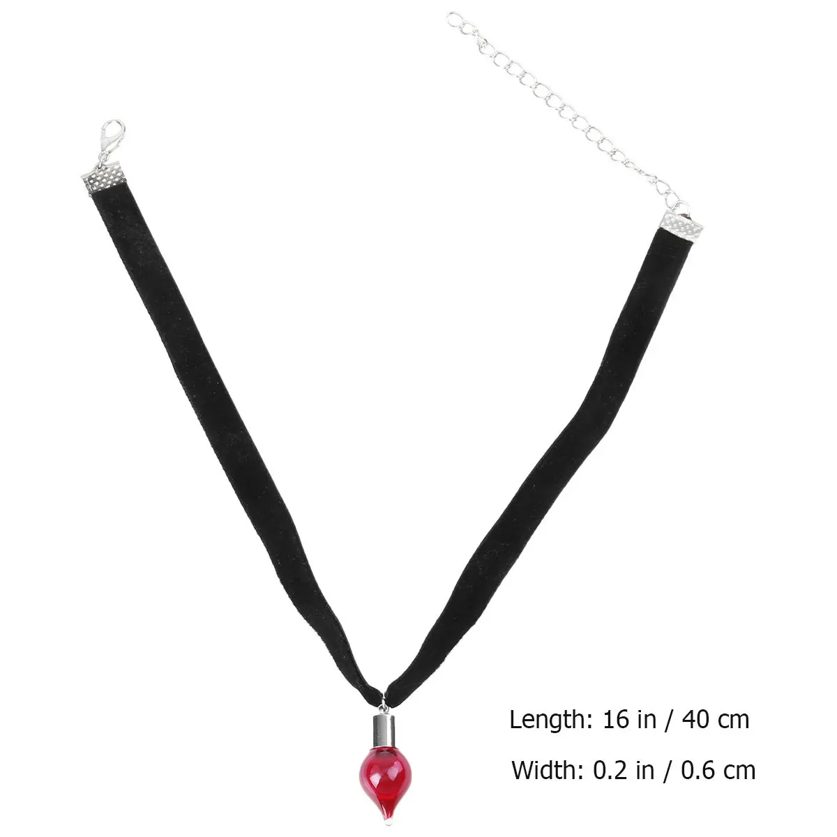 1개 고딕 혈액병 펜던트 목걸이 여성용 조절 가능한 체인 축제 파티 나이트클럽 장식 목걸이 목 체인