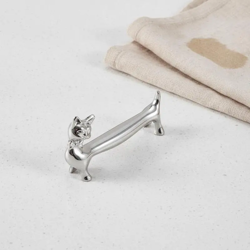 1Pcs Rustproof Cat Chopstick Rack Durable Stainless Steel Cutlery Holder for Dining Table Kitchen Decor