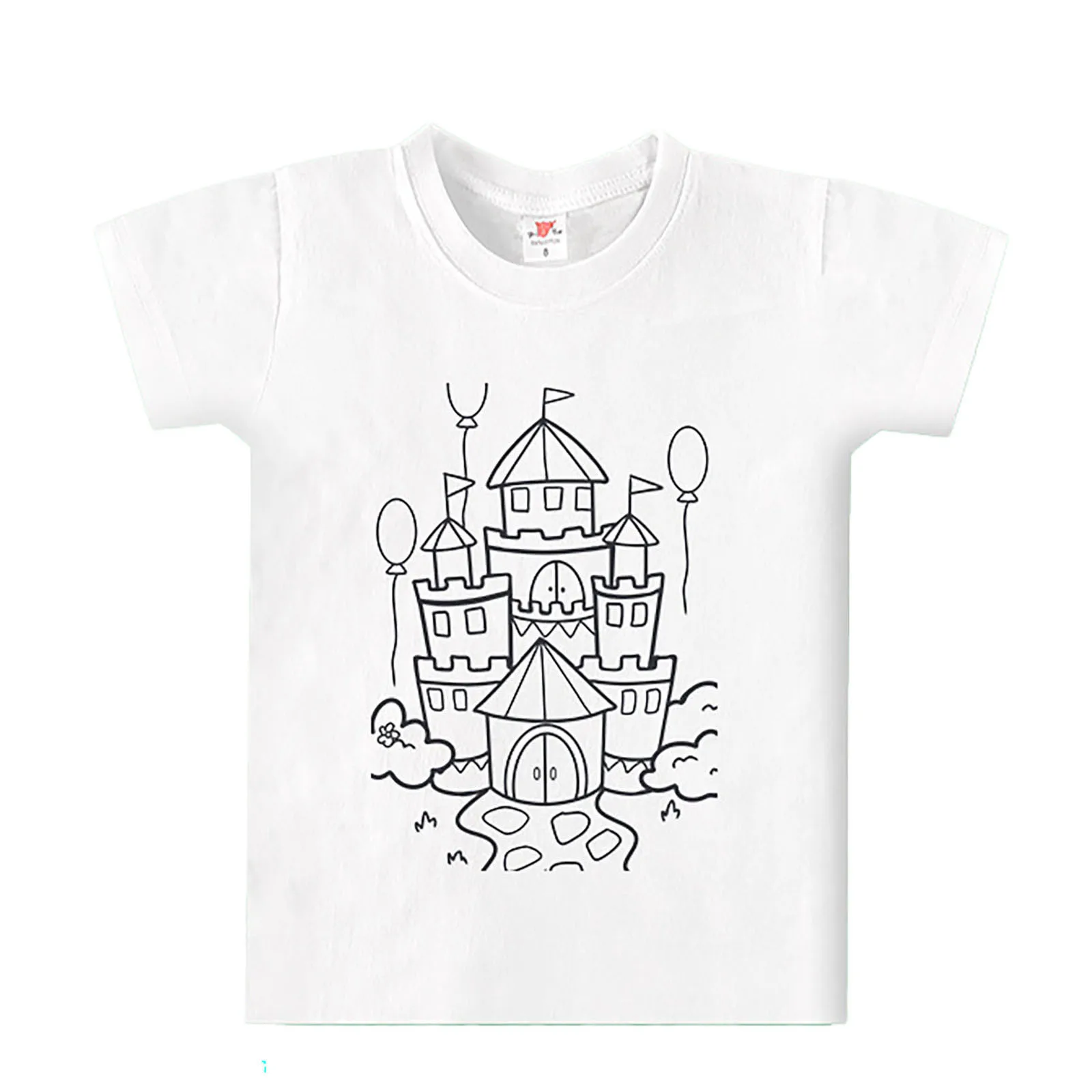 Toddler Girl Summer Clothes Kid DIY Hand Painted Cotton T Shirt Colouring TShirt For Boy And Girl Clothes for Little Girls