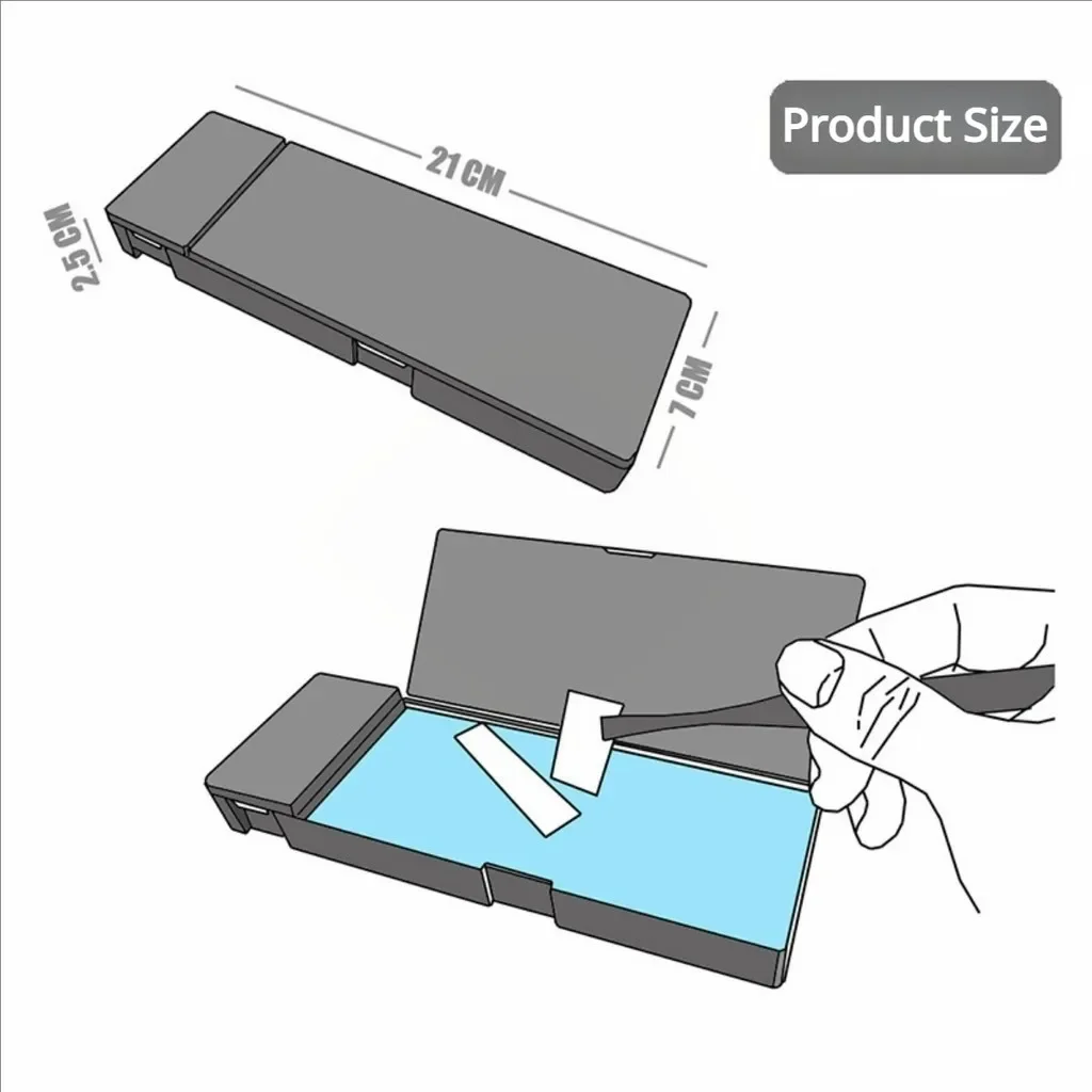 Scatola di separazione per decalcomanie per trasferimento d'acqua per modelli Gundam Assemblaggio di strumenti Gunpla Grande capacità Facile da raccogliere e separare MS-068