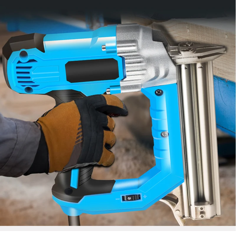 2300W Electric Nail Gun 220V Woodworking Tools Electrical Straight Staple Nail F30/F25/F20/F15 Furniture Nailing Stapler Shooter