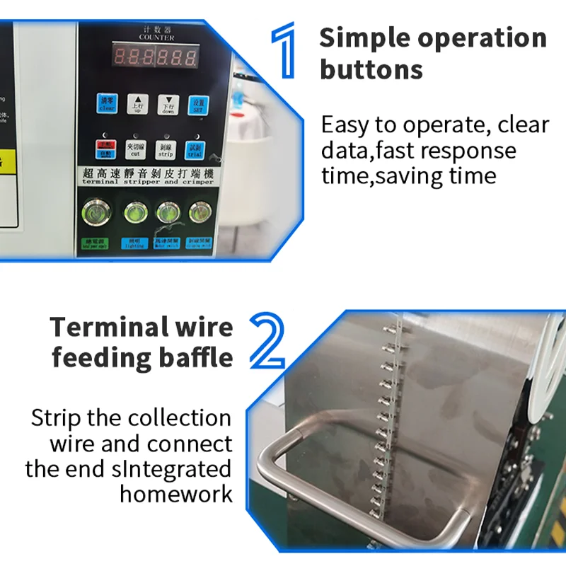 Fully Automatic Multi-core Sheath Wire Stripping and Crimping Terminal Machine With Horizontal Mold Cable Crimper - view 5