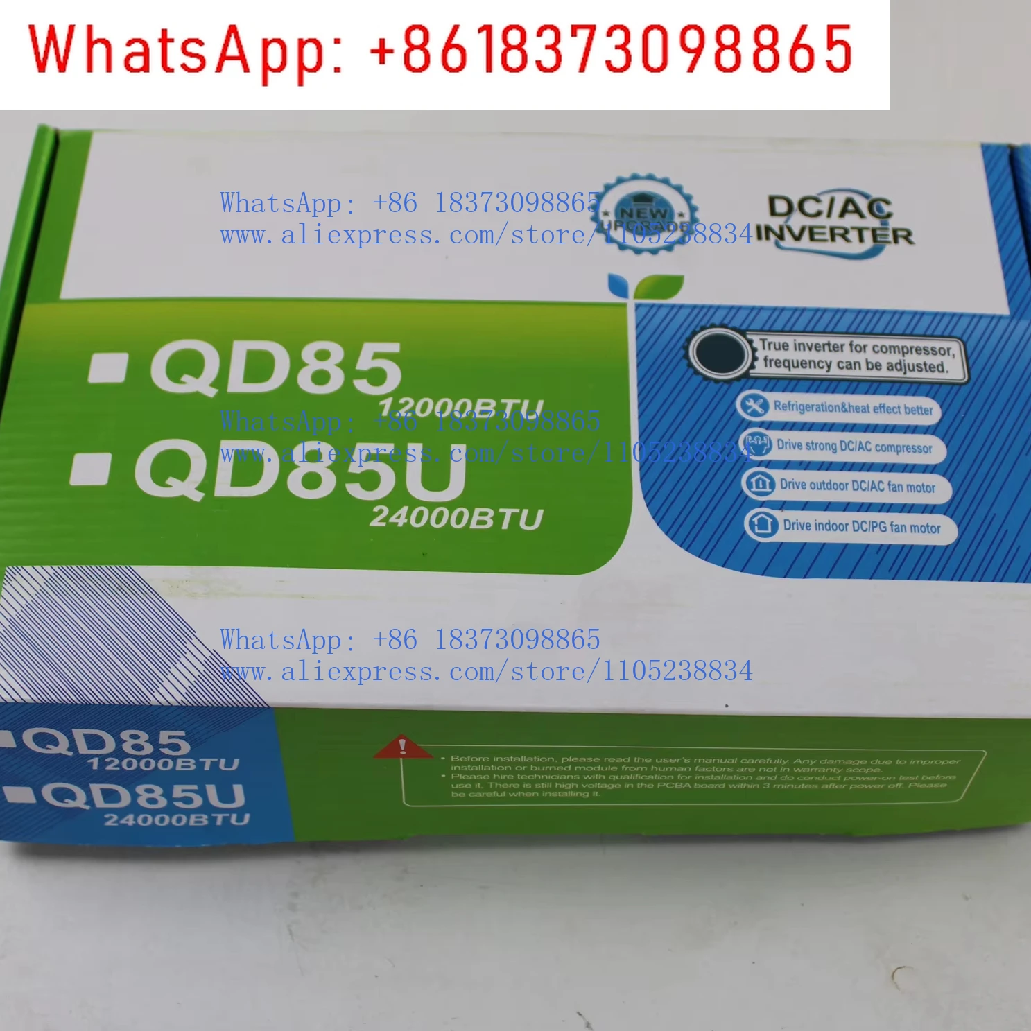 Honeycool QD85U universal inverter air conditioner control board 12000BTU 24000BTU main PCB main board