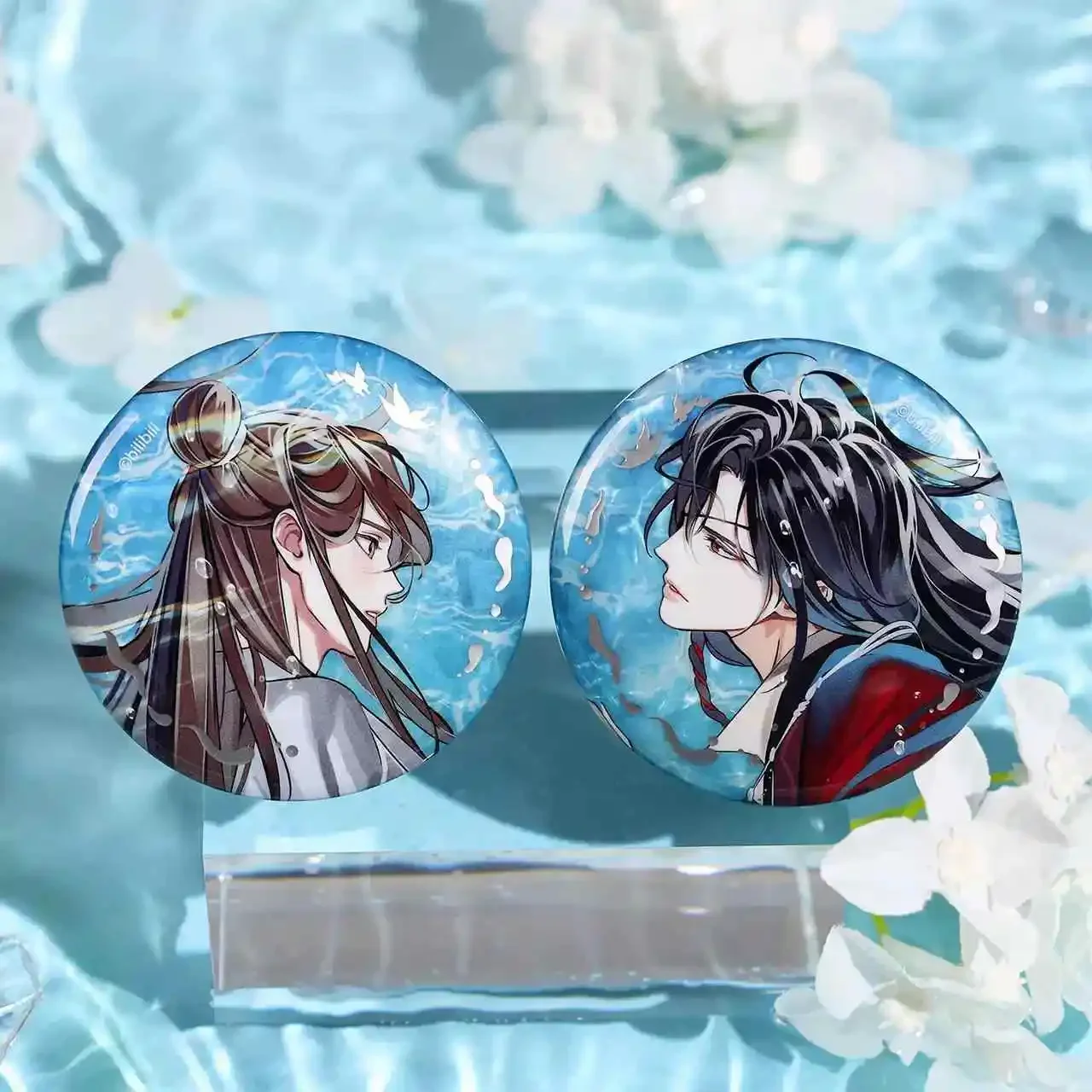 Anime Tian Guan Ci Fu Hua Cheng Xie Lian TGCF Cosplay 58MM Badge Brooch Pins Cartoon Bedge Collection Xmas Gift