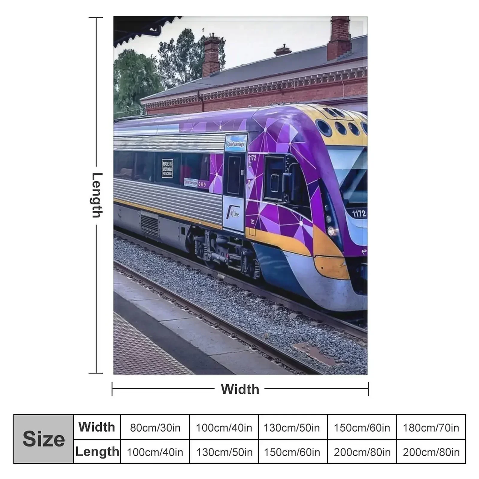 VLine Train at Castlemaine Station Throw Blanket Sleeping Bag Summer Travel decorative Blankets