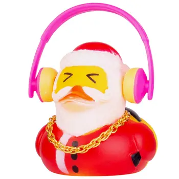 Canard en caoutchouc de voiture Prada pour décoration de Noël, ornements de planche, canard jaune