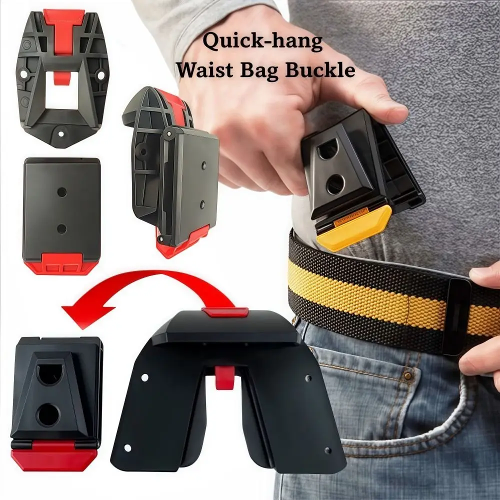 Robusta fibbia in vita in ABS di alta qualità Attacco rapido compatibile con clip per marsupio Sostituzione durevole Cintura per attrezzi Uso professionale