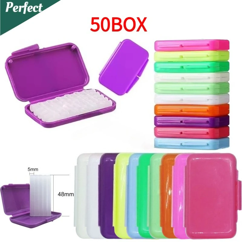 50Box  Dental Orthodontic Relief Wax for Bracket Patient Relief Protect Lips and Gums Oral Care 10Fruit Scents Teeth Whitening