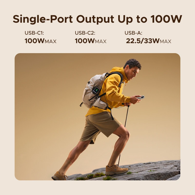 【CCC 인증】UGREEN 165W 고속 충전 파워뱅크 20000mAh 노트북용 100W 고속 충전 외장 배터리