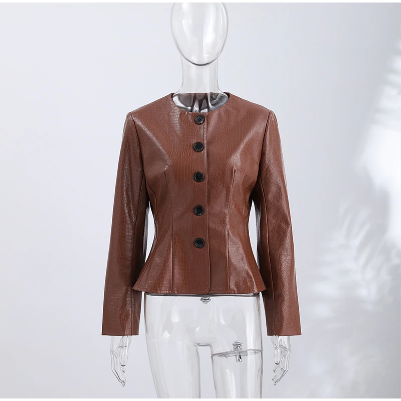 Crocodile Embossed Trench Coat Lapel Collar Button‑Front 2026 Autumn Women Vintage Outerwear Trendy Lady Casual Overcoat