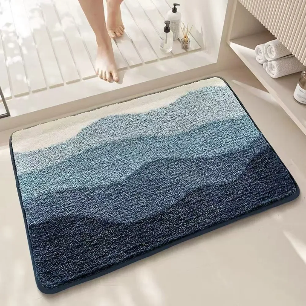 Adorable Polyester Fiber Cartoon Animal Doormat Warm Non-Slip Entrance Hallway Doormat Insulating Bathroom Rug Home Decor