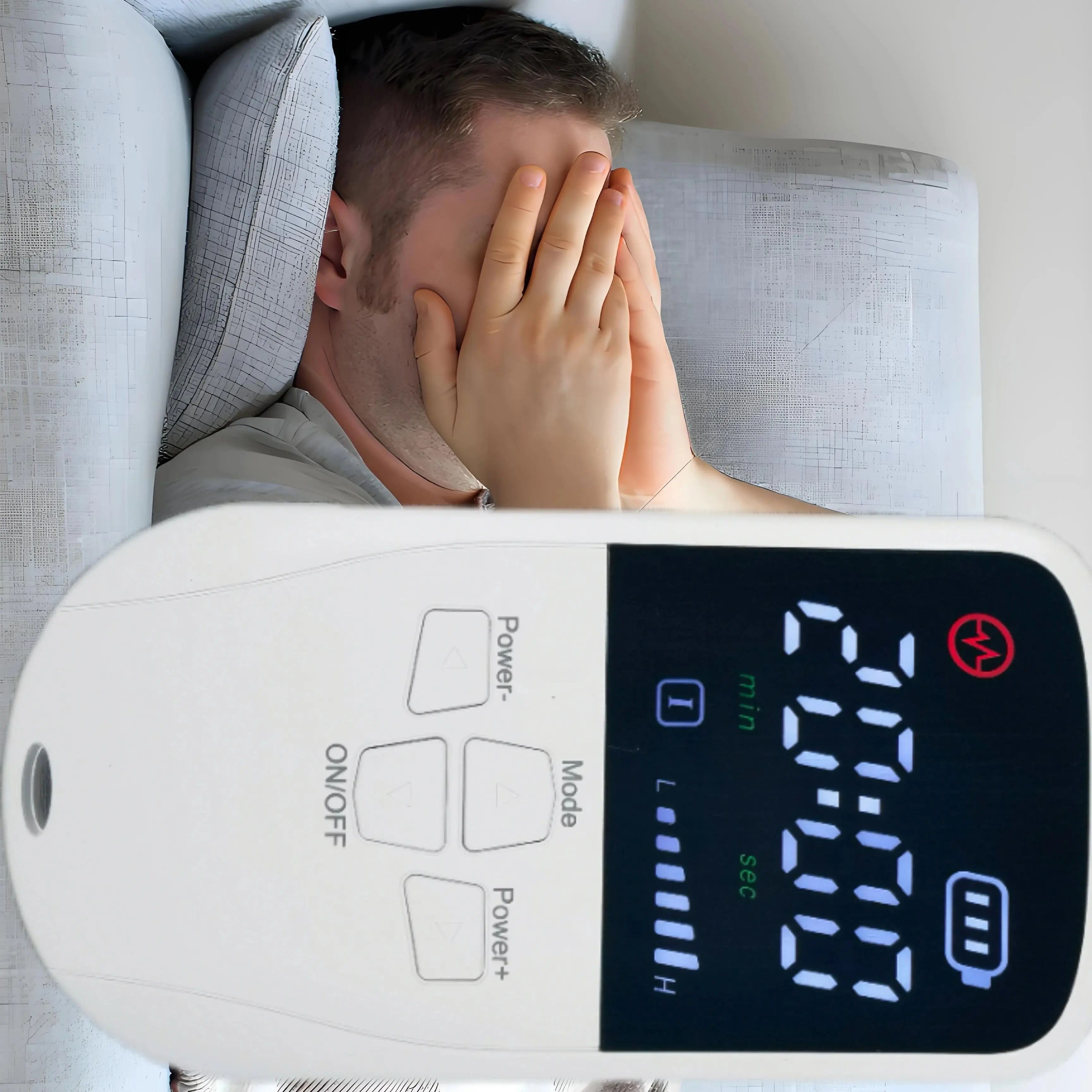 

HLKGO CES Cranial Electrotherapy Device Portable Sleep Aid Machine for Chronic Insomnia and Anxiety