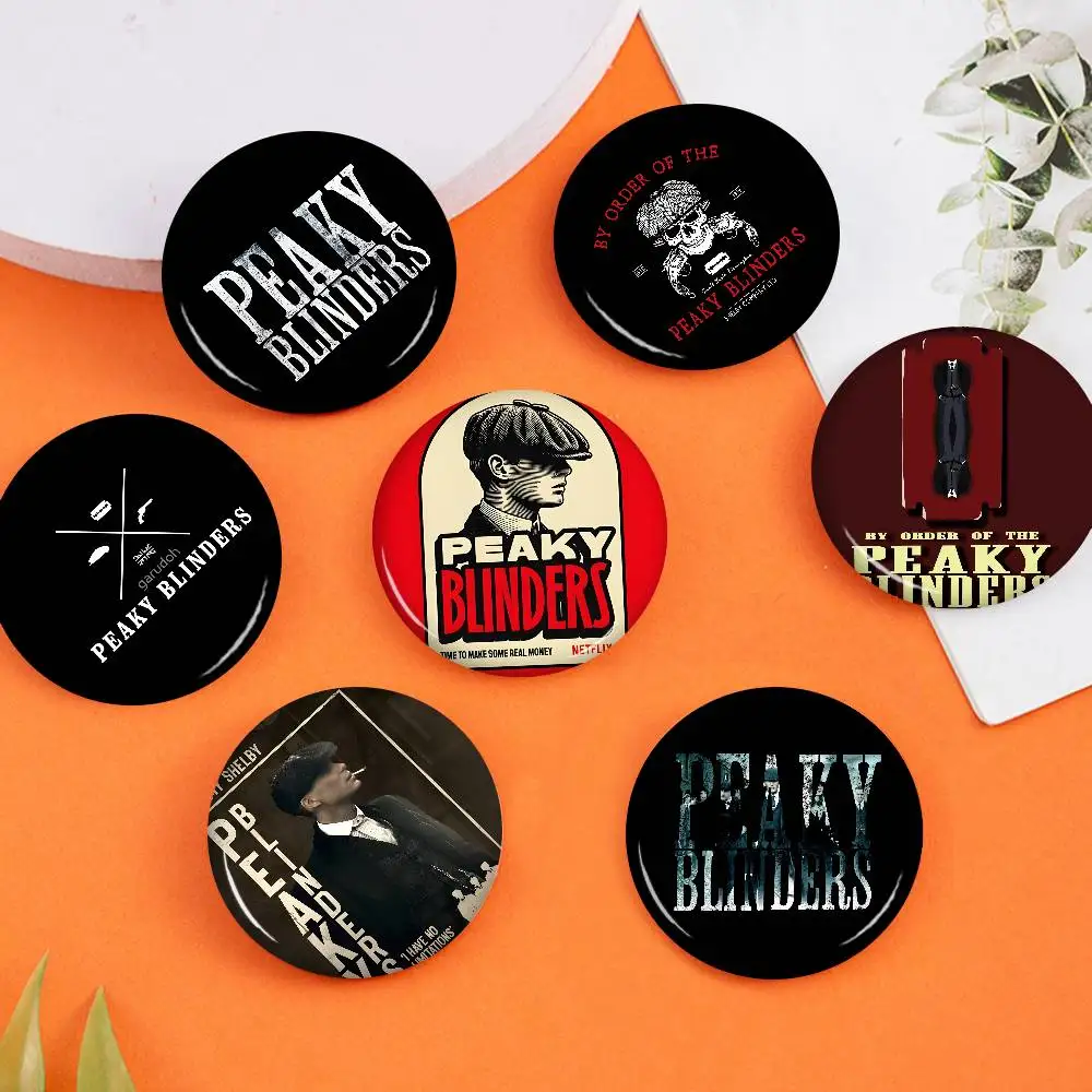 TV P-Peaky B-Blinders Anmie Tinplate Soft Button Pin Brooch Metal Badge Custom Jewelry Accessories Hat Bag Lapel