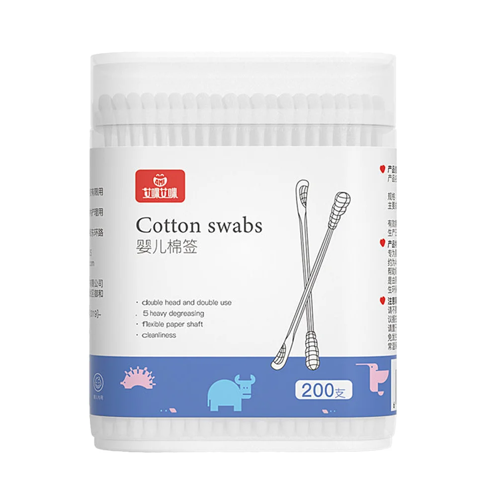 1 Box Baby Ear Cotton Stick Multi-use Cotton Swab Double-headed Cotton Stick Baby Earwax Cotton Swab Ear Cotton Stick Swab