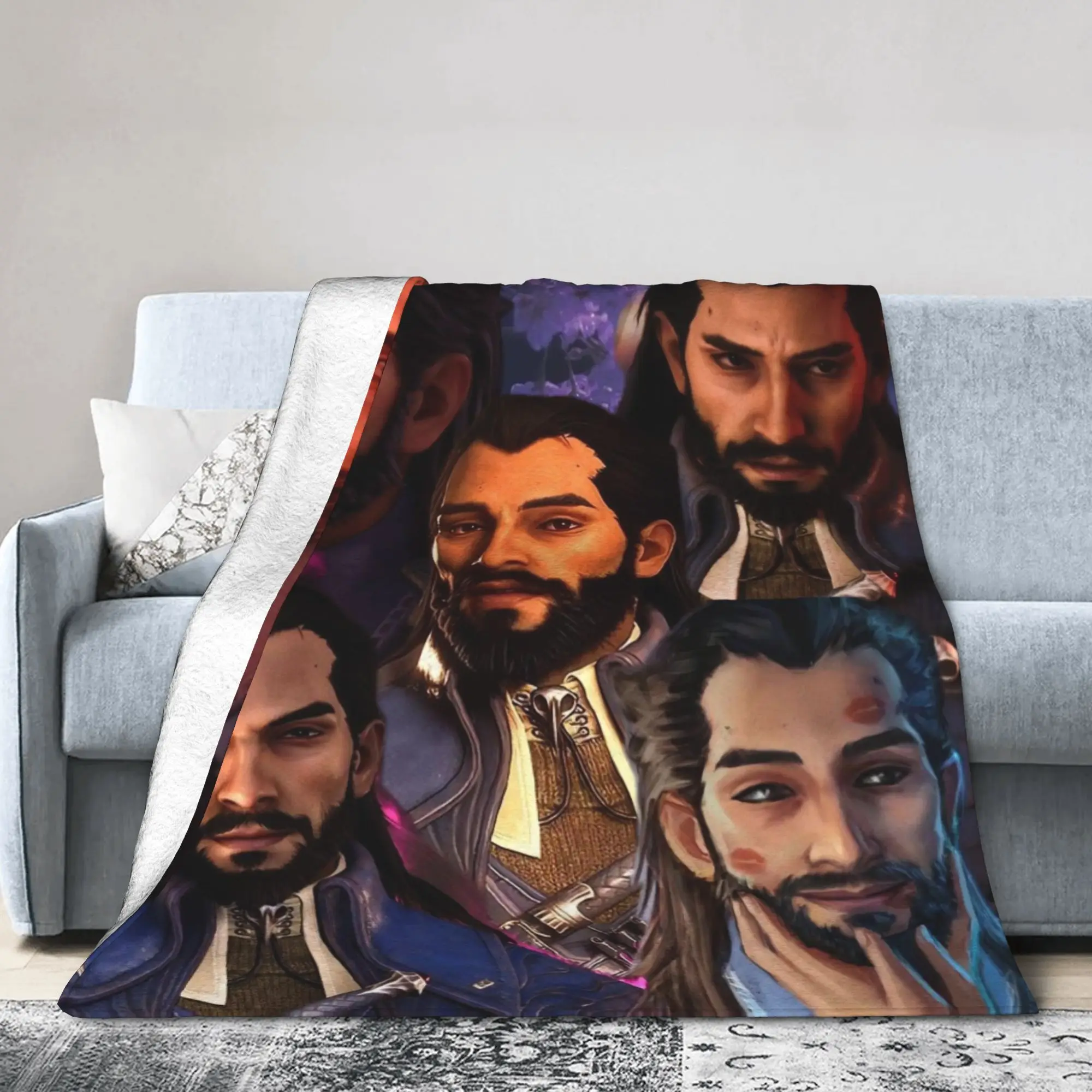 드래곤 에이지 베일가드 루카니스 델라모르테 담요 플리스 재미있는 따뜻한 담요 가정용 사계절 야외용