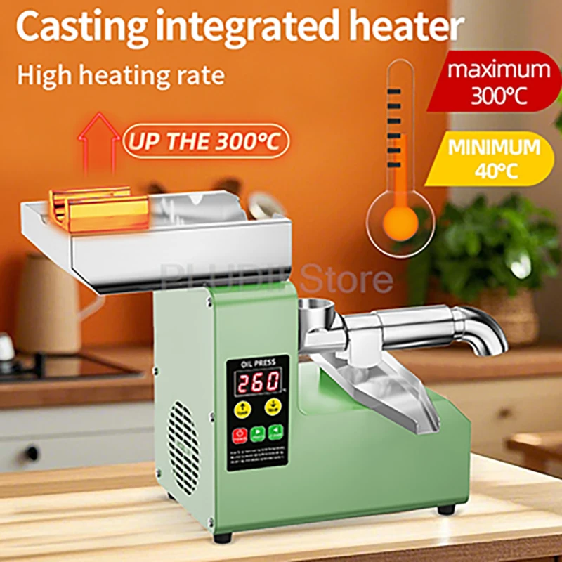 

Маленький пресс для масла мощностью 1 кВт, автоматический пресс для масла, умный пресс для холодного и горячего прессования с постоянной температурой, домашнее коммерческое использование