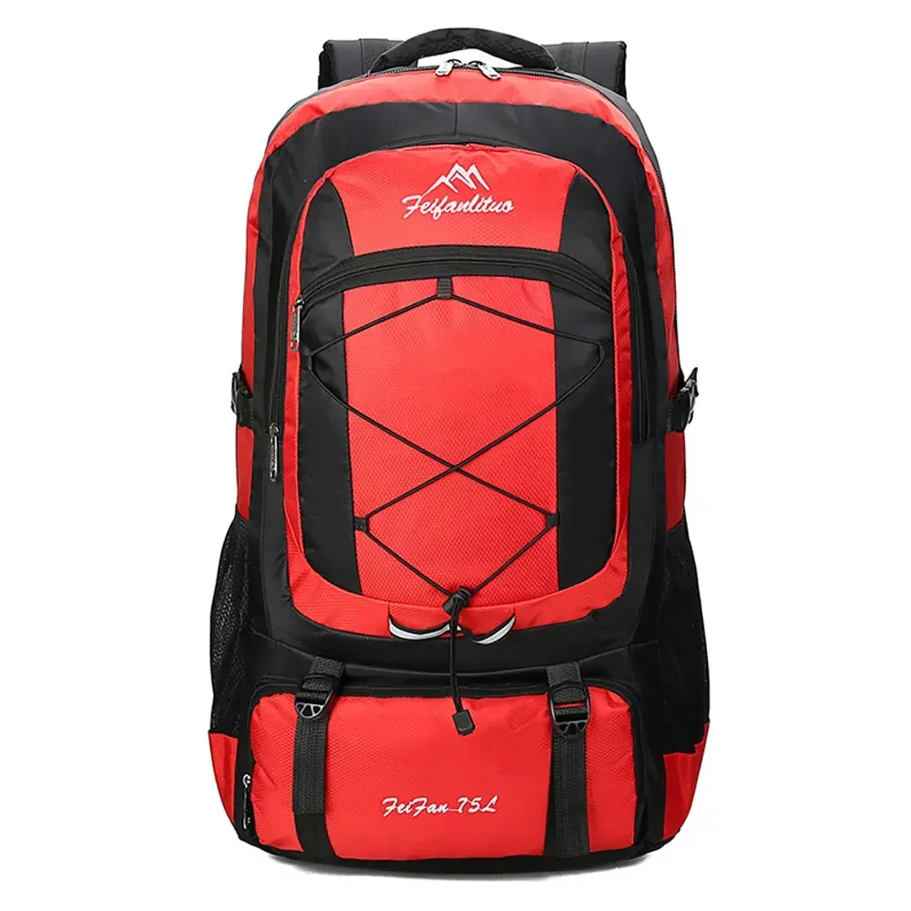 75L Large Capacity Outdoor Mountaineering Bag Oxford Cloth Waterproof Wearable Sports Backpack Hiking Camping Cycling Travel Bag