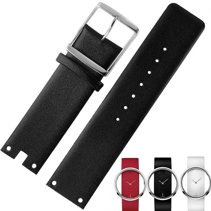 Watch Bands for CK K94231 K9423101 Genuine Leather Durable Soft for Calvin Klein Watch Strap 22mm Men Bracelet