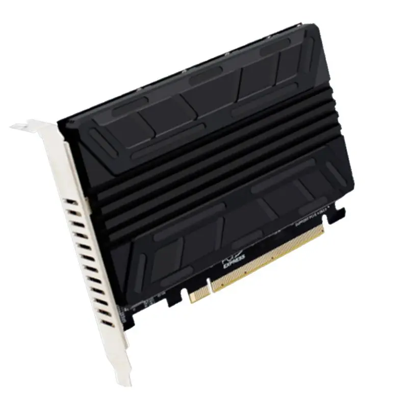 

PCIEX16 NVME PCB PH44 NVME 4-Disk Array Card PCIE Signal Split Array Card With Heat Sink Aluminum Sheet-AEF7