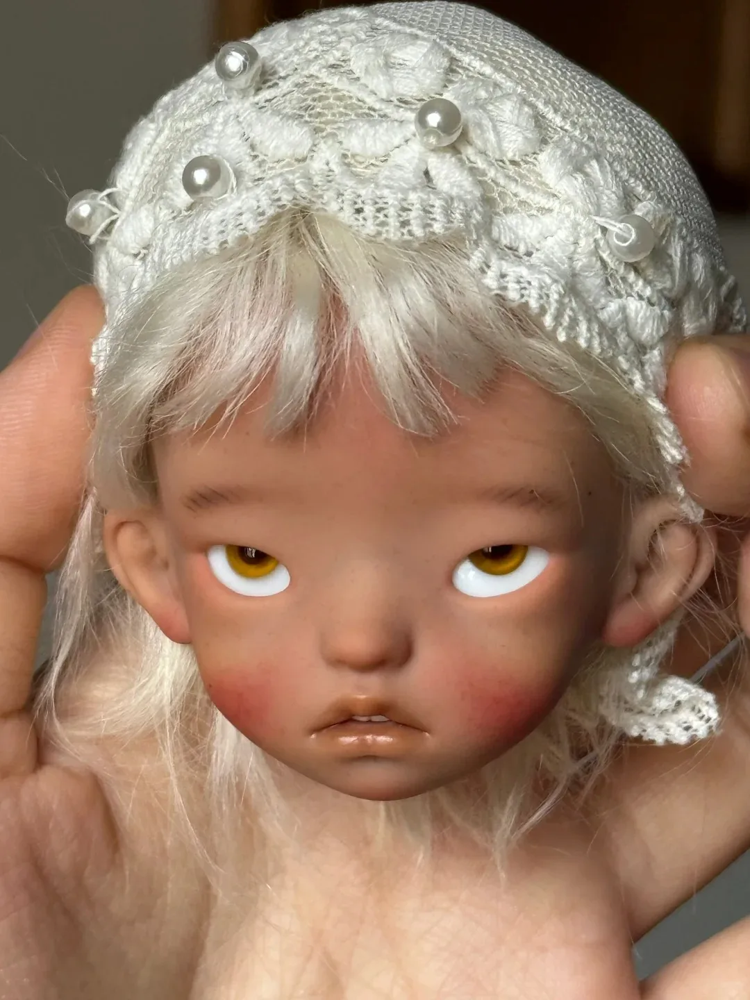 

New BJD doll 1/6 makeup head for sale single head bailu cute girl boy high quality resin toy gift Just the head