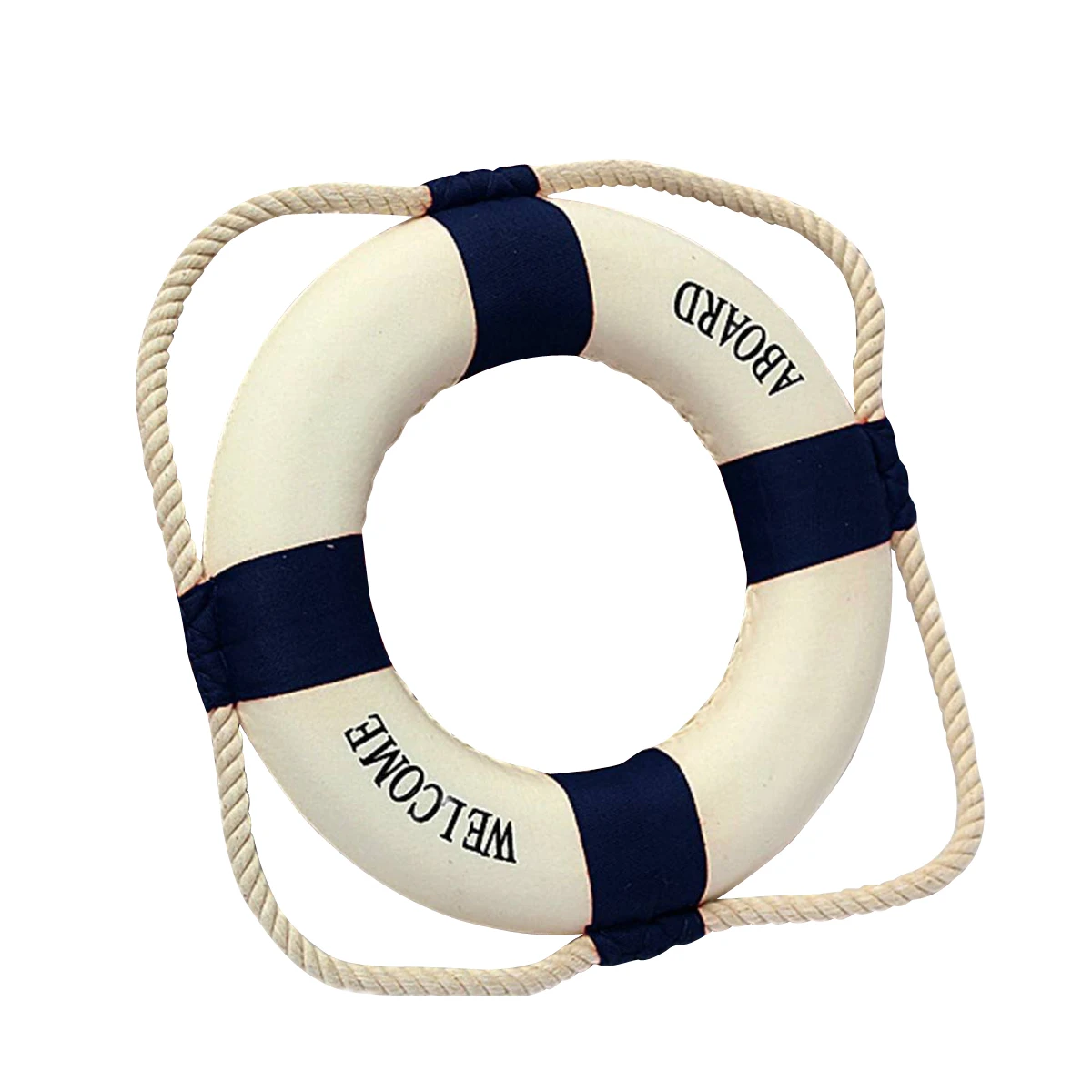 

Welcome Aboard Foam Nautical Life Lifebuoy Ring Boat Wall Hanging Home Decoration Blue 50cm