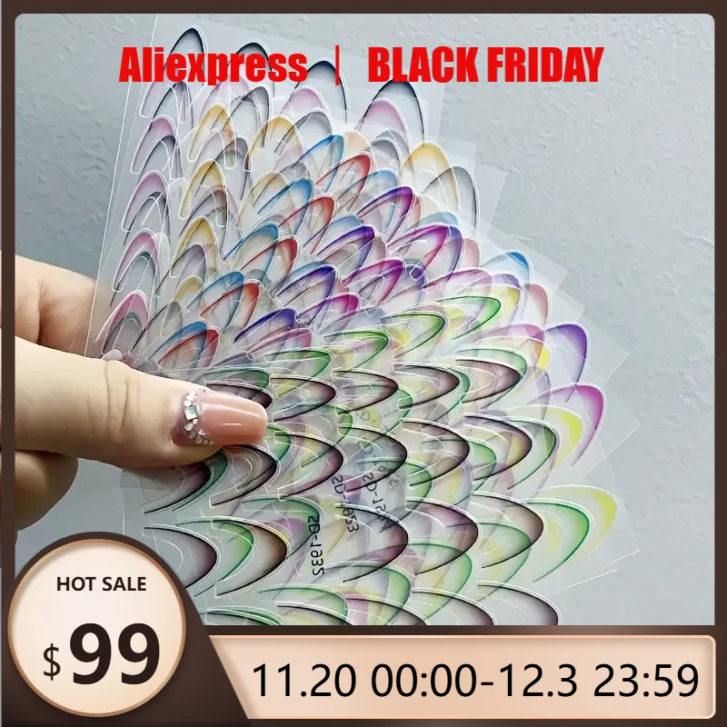 

French Thin and Tough Nail Stickers Waterproof Solid Color Nail Stickers Gradient French Nail Stickers 12 Color for women&Girl