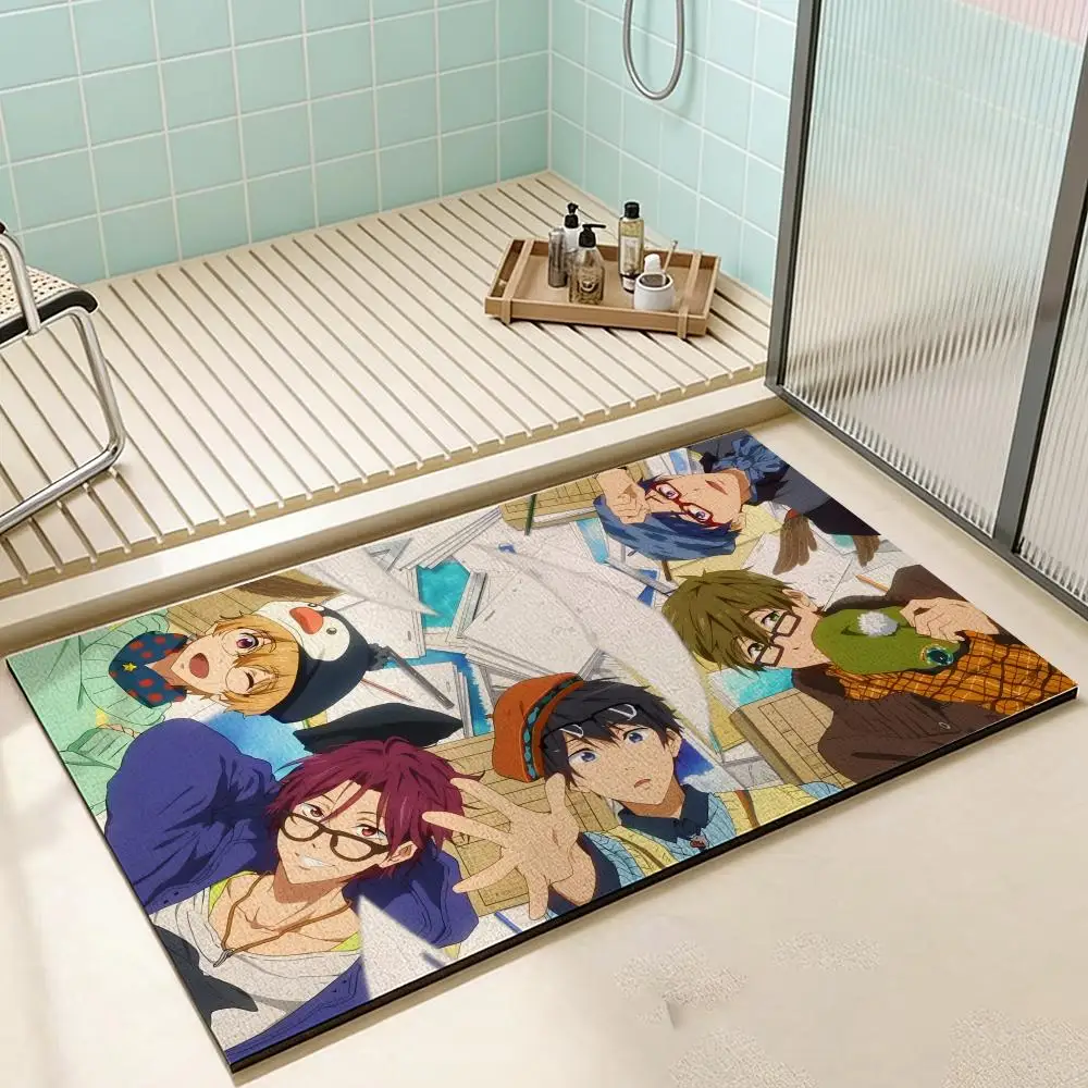 Floor Mat  diatom mud bathroom absorbent floor mat toilet toilet stepping mat anti-slip mat home entrance mat F-Free!