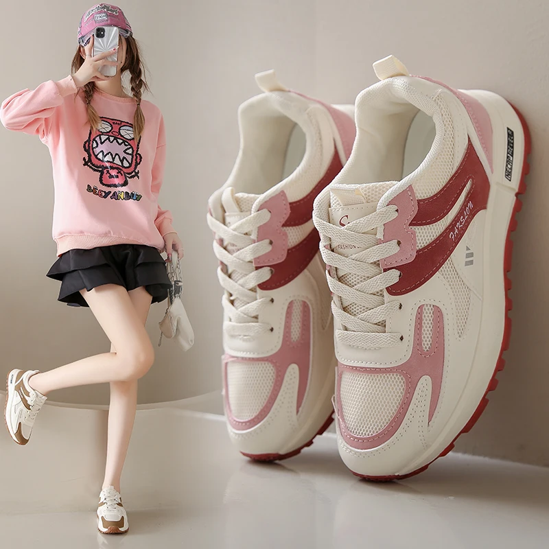 

Women Shoes Breathable All-match Mesh Shoes Casual Sports Trendy Shoes Female Wear-resistant Running Shoes for Women