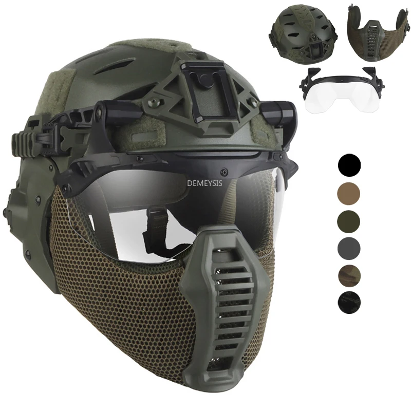 Wendy 3,0 Casco Táctico Protección Completa Airsoft, Caza y Paintball