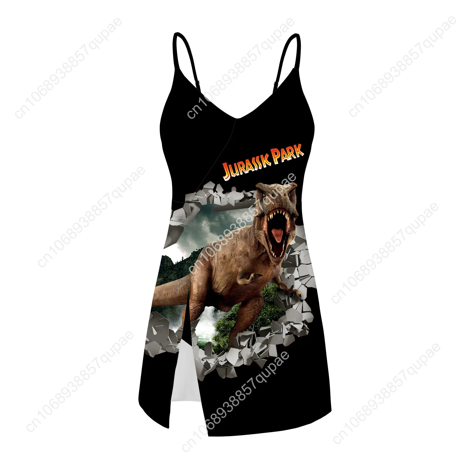 Jurassic Park Dinosaur Sling Dress Swimsuit Womens Bathing Suits Fashion Swimwear Pool Party Beach Bikini Custom Made Beachwear