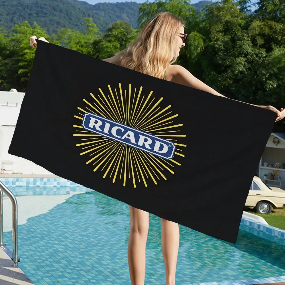 

R-RicardS LOGO Big Microfiber Beach Towels Quick Dry Towel Sand Beach Towels Pool Towel For Travel Swim Pool Yoga