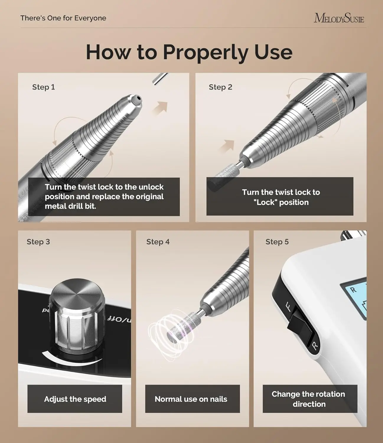 Bezprzewodowa frezarka do paznokci dla początkujących, 30000 obr./min, pilnik elektryczny z wyświetlaczem LCD do manicure i usuwania żelu, idealna do nauki i użytku domowego.