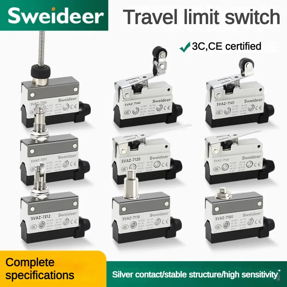 Waterproof Micro Switch 10A 250V AZ Travel Micro Limit Switch Small Horizontal Roller Lever AZ-7121 AZ-7312 AZ-7311 AZ-7310 TZ